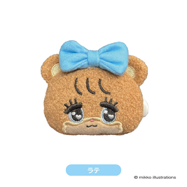 『mikko illustrations(ミッコ)』ぬいぐるみバッジ ラテ